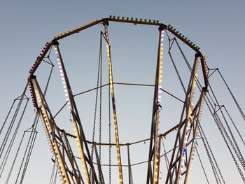 Low angle view of ferris wheel against clear sky