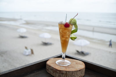 Close-up of drink on table