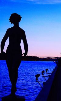 View of sea at sunset