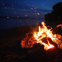 View of fireworks in dark sky