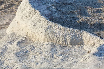 Panoramic view of travertine terraces