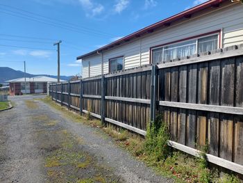 Wood wall at building 