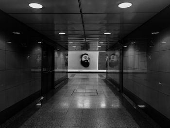 Empty corridor of building