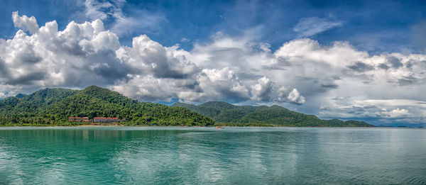 Panoramic view of sea against sky
