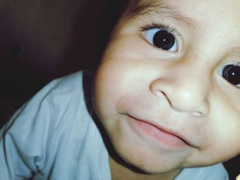 Close-up portrait of cute boy