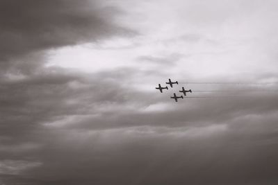 Low angle view of cloudy sky