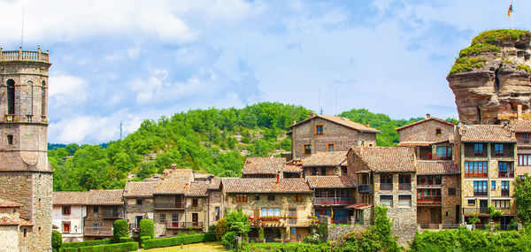 Medieval catalan village in the subregion of the collsacabra, spain