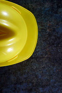 High angle view of empty plate on road