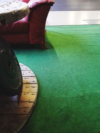 Low section of person relaxing on floor