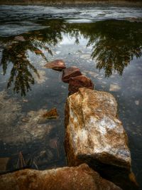 Rocks in water