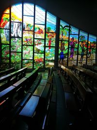 View of empty glass window