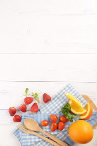 Close-up of fruits on table