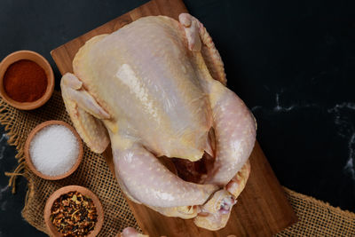 Close-up of food on table