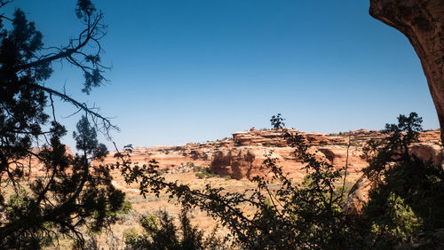 Scenic view of landscape against clear sky