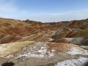 Scenic view of mountains against sky china