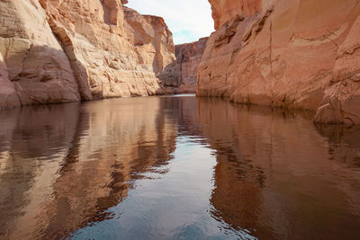 Rock formations in water