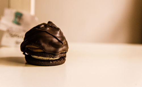 Close-up of shoes on table