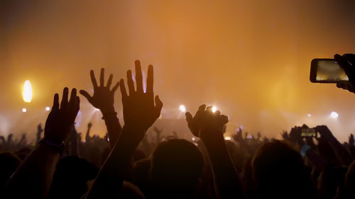 Crowd at music concert