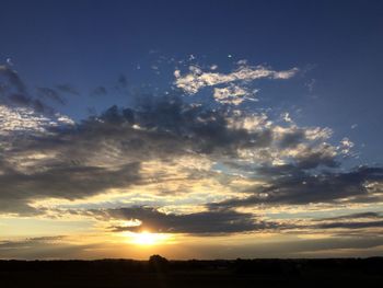 Sunset over landscape