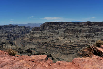 Scenic view of dramatic landscape against sky