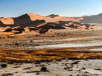 Scenic view of desert against sky