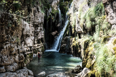 View of waterfall