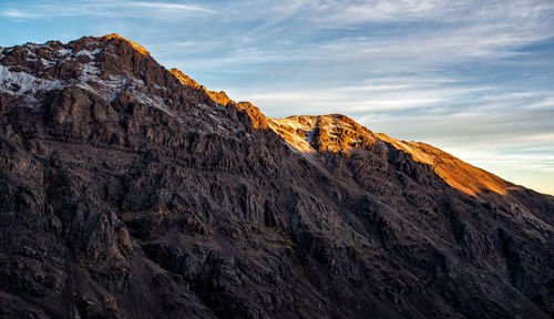 Scenic view of rocky mountains against sky