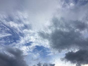 Low angle view of clouds in sky