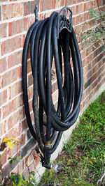 Close-up view of brick wall