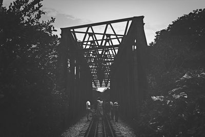 Railroad track against sky