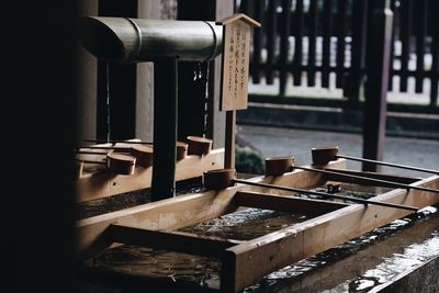 Bamboo dippers at meiji-jingu shrine