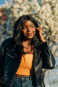 Portrait of a smiling young woman