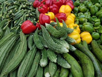 Full frame shot of vegetables for sale at market stall