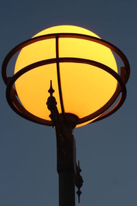 Low angle view of statue against clear sky