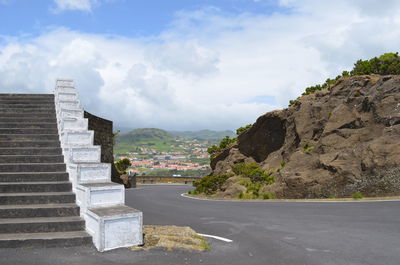 Built structure against cloudy sky