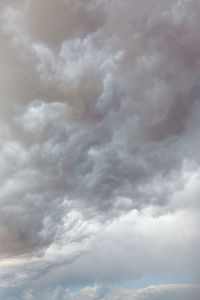 Low angle view of storm clouds in sky