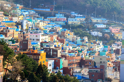 High angle view of cityscape