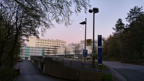 Road in city against sky