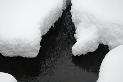 Scenic view of mountains against sky during winter