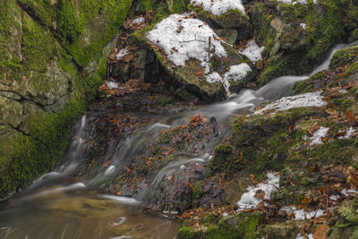 Stream flowing through rocks