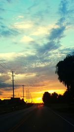 Road at sunset