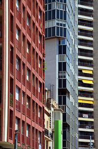 Low angle view of buildings in city