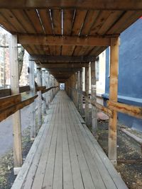 View of empty bridge