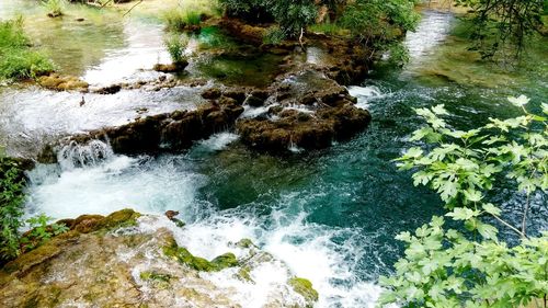 River flowing through rocks