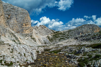 Italian dolomite alps panorama landscape, trentino, south tyrol, italy