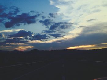 Country road at sunset