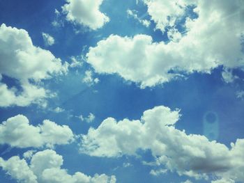 Low angle view of cloudy sky