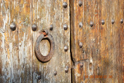 Full frame shot of door knocker