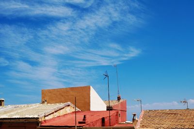 Low angle view of house against sky