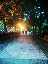 People walking on road